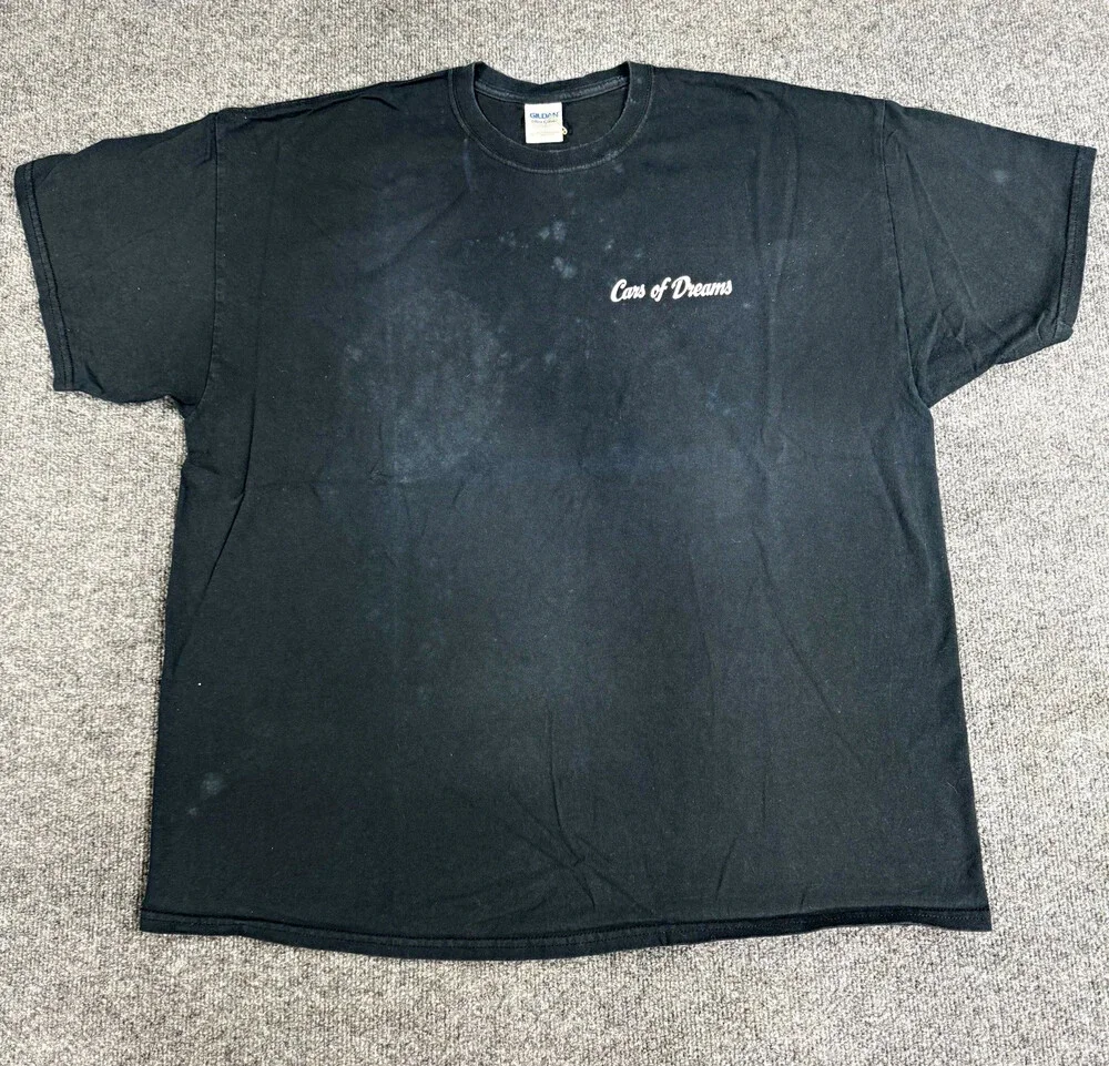 Cars of Dreams Mens 2XL Black Graphic T Shirt Gildan Ultra Cotton Flame Car Tee